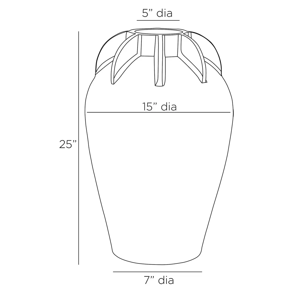 Gardenia Planter Vase - Black, Terracotta