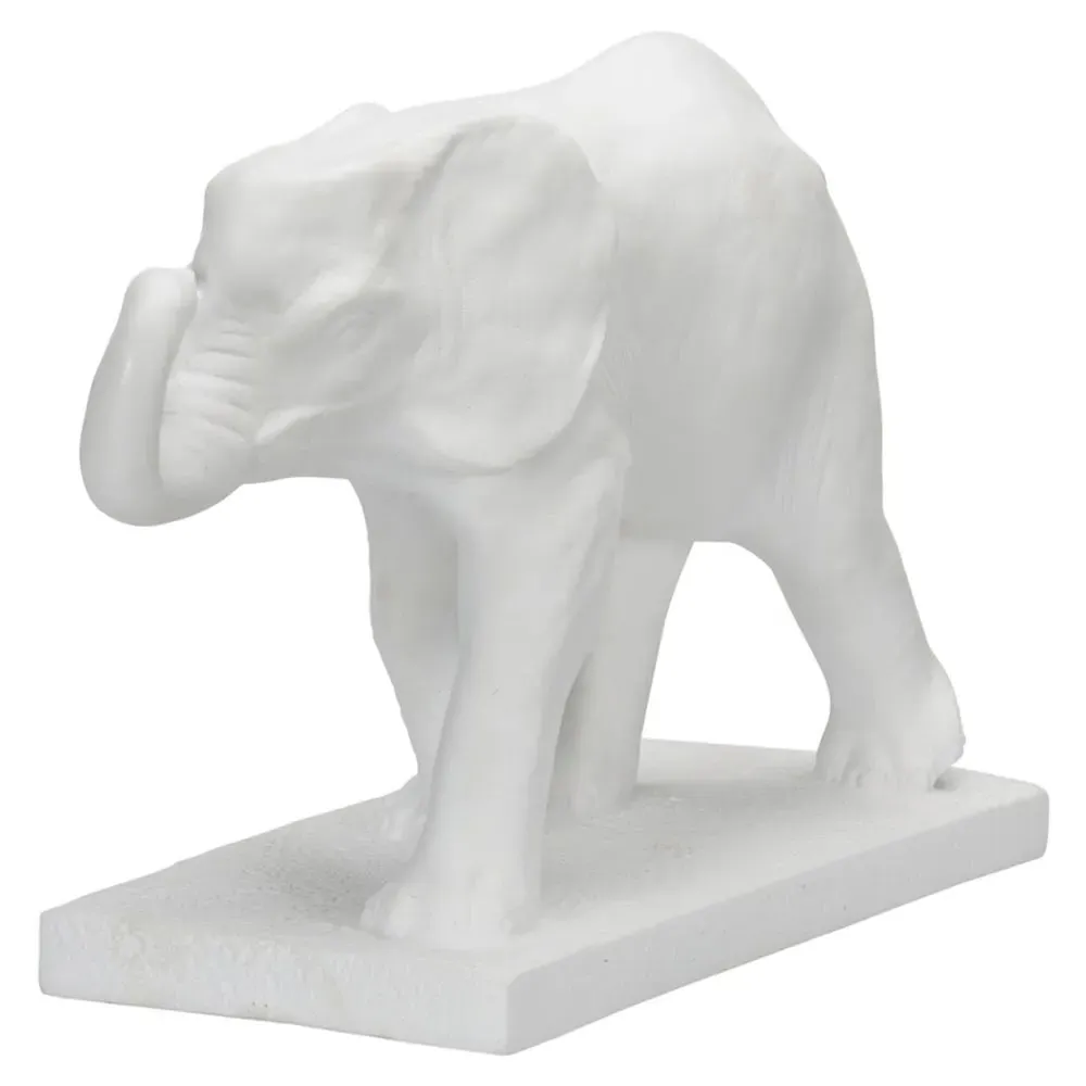 Garen Elephant Sculpture - White, Resin
