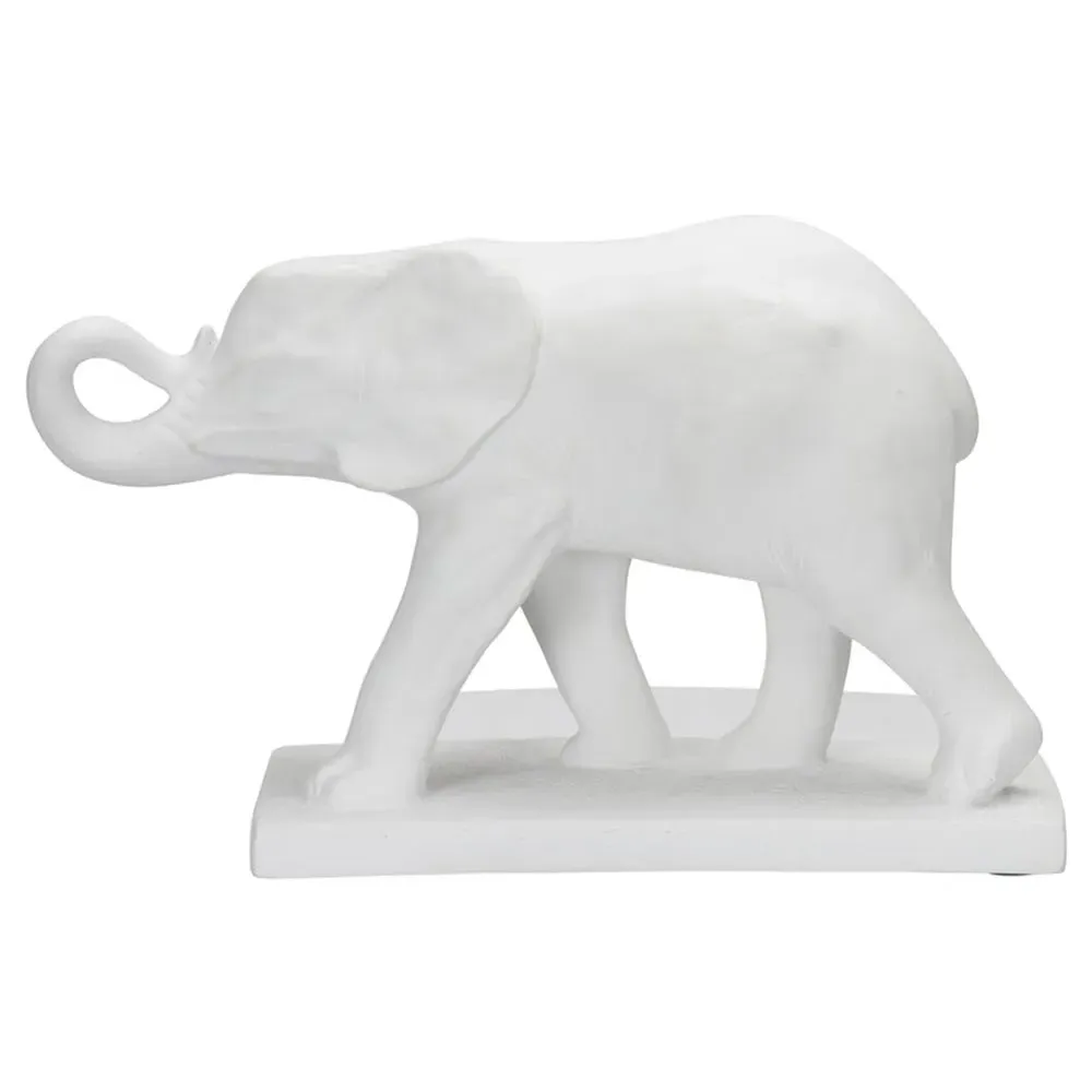 Garen Elephant Sculpture - White, Resin image