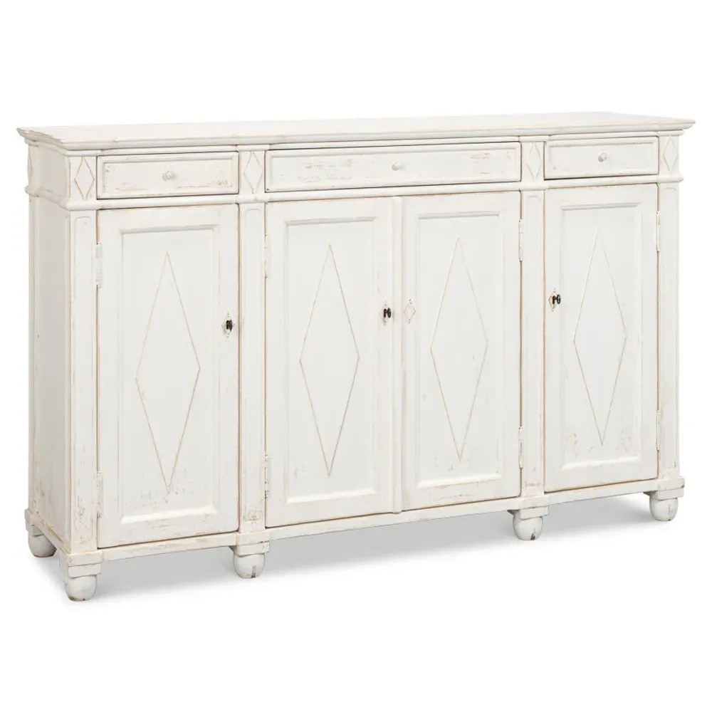 Gareth Sideboard - White, Reclaimed Pine
