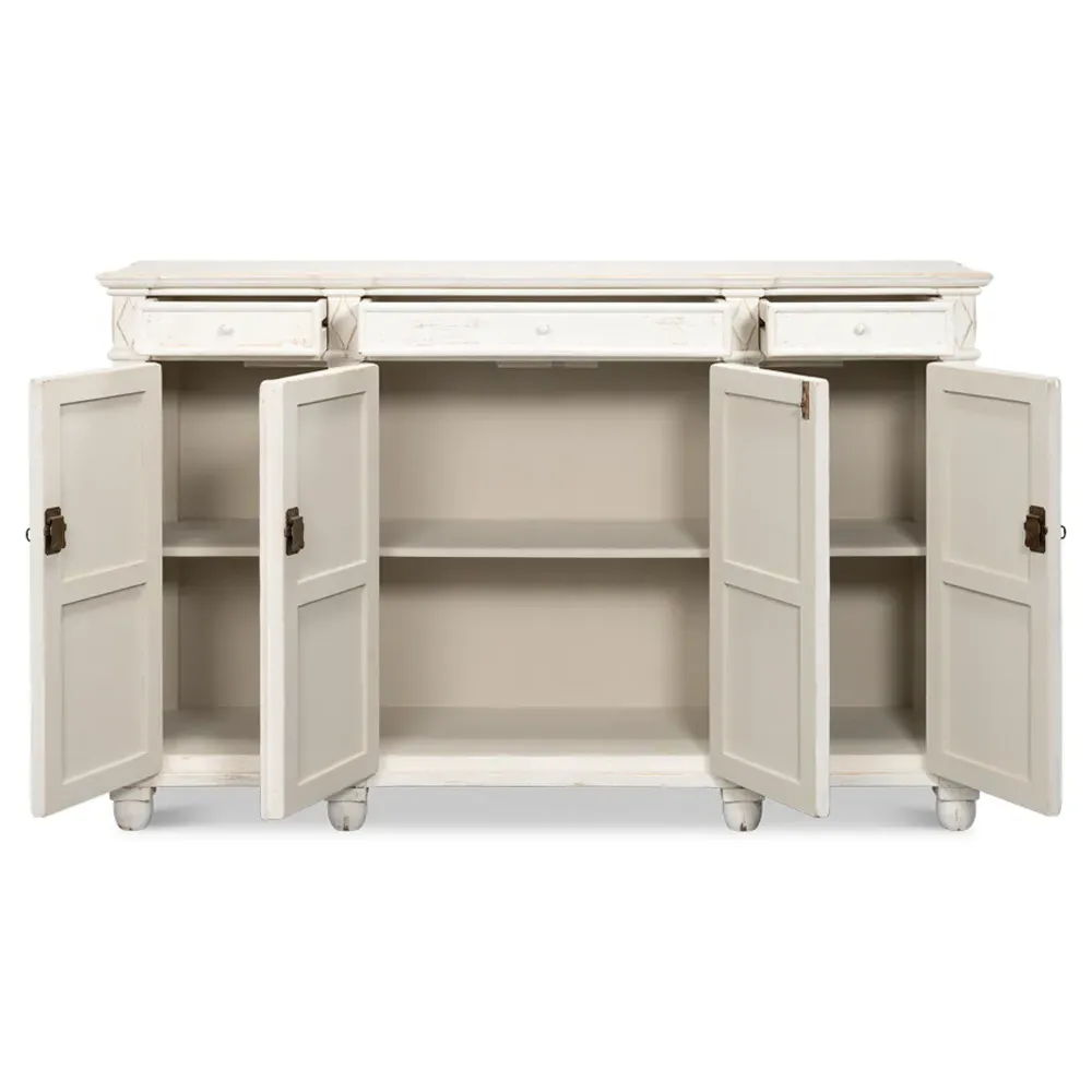 Gareth Sideboard - White, Reclaimed Pine