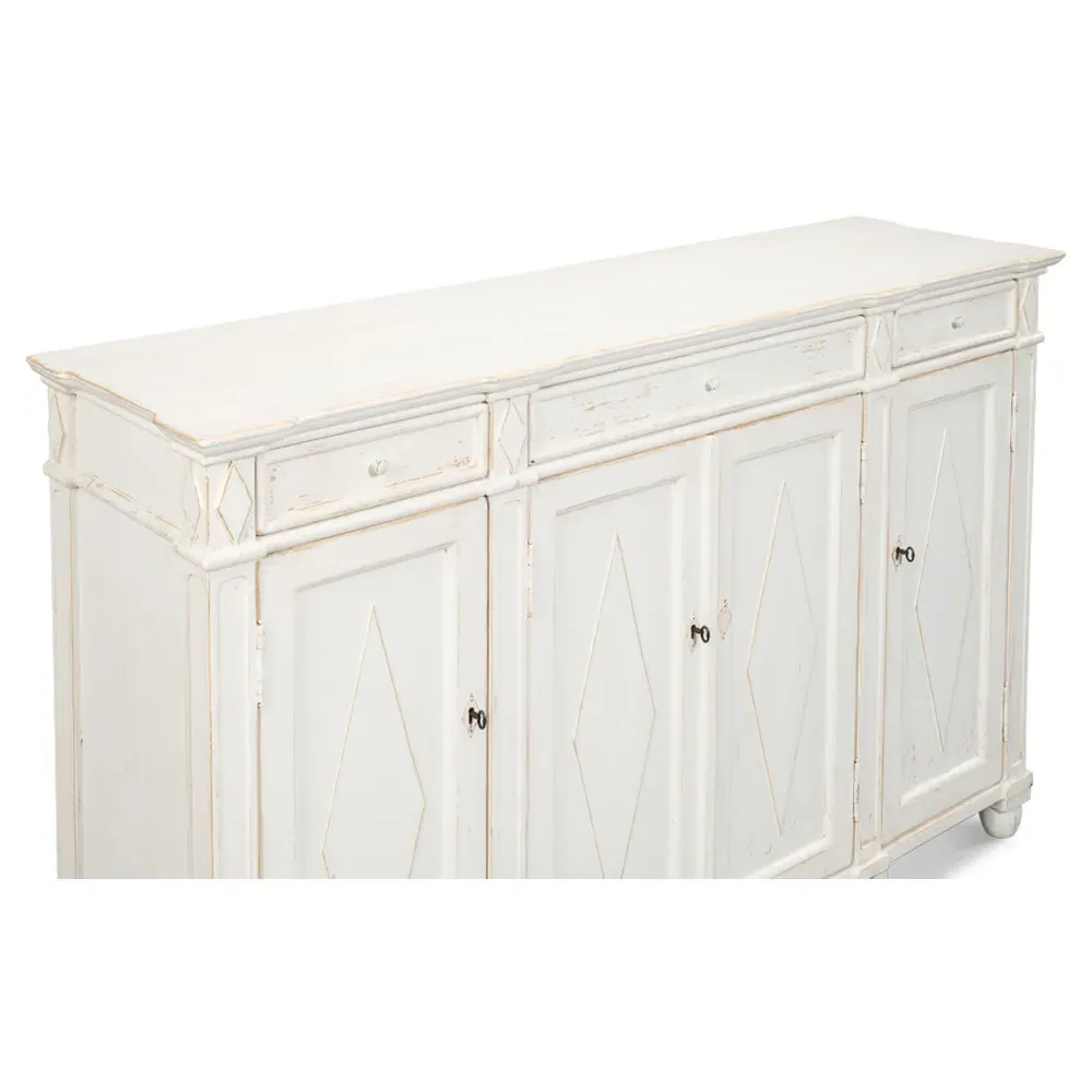 Gareth Sideboard - White, Reclaimed Pine