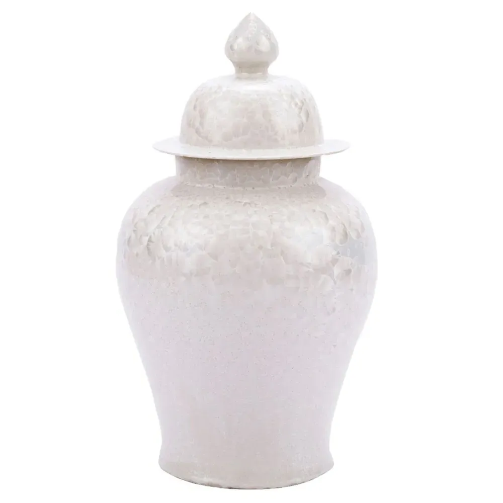 Garrett Decorative Temple Jar - White, Ceramic