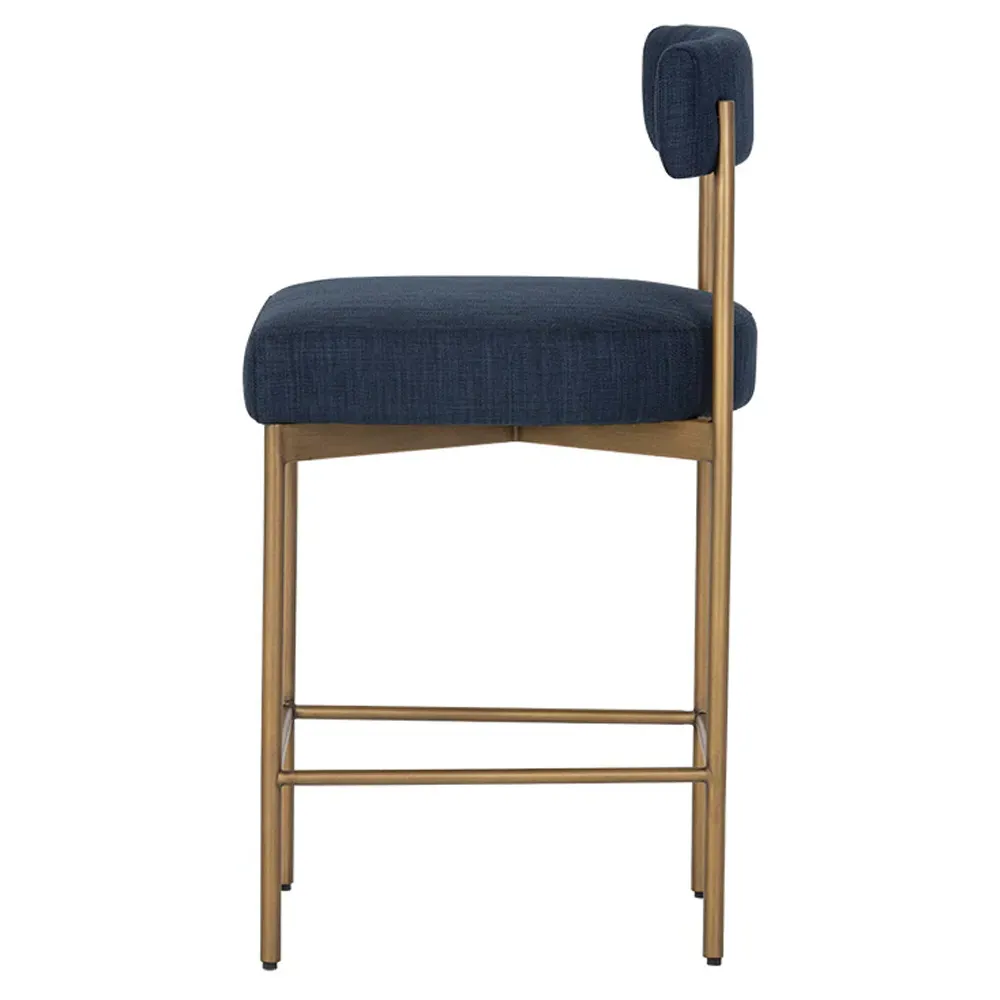Garrison Counter Stool - Navy Blue, Steel