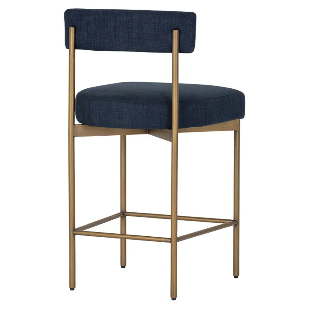 Garrison Counter Stool - Navy Blue, Steel