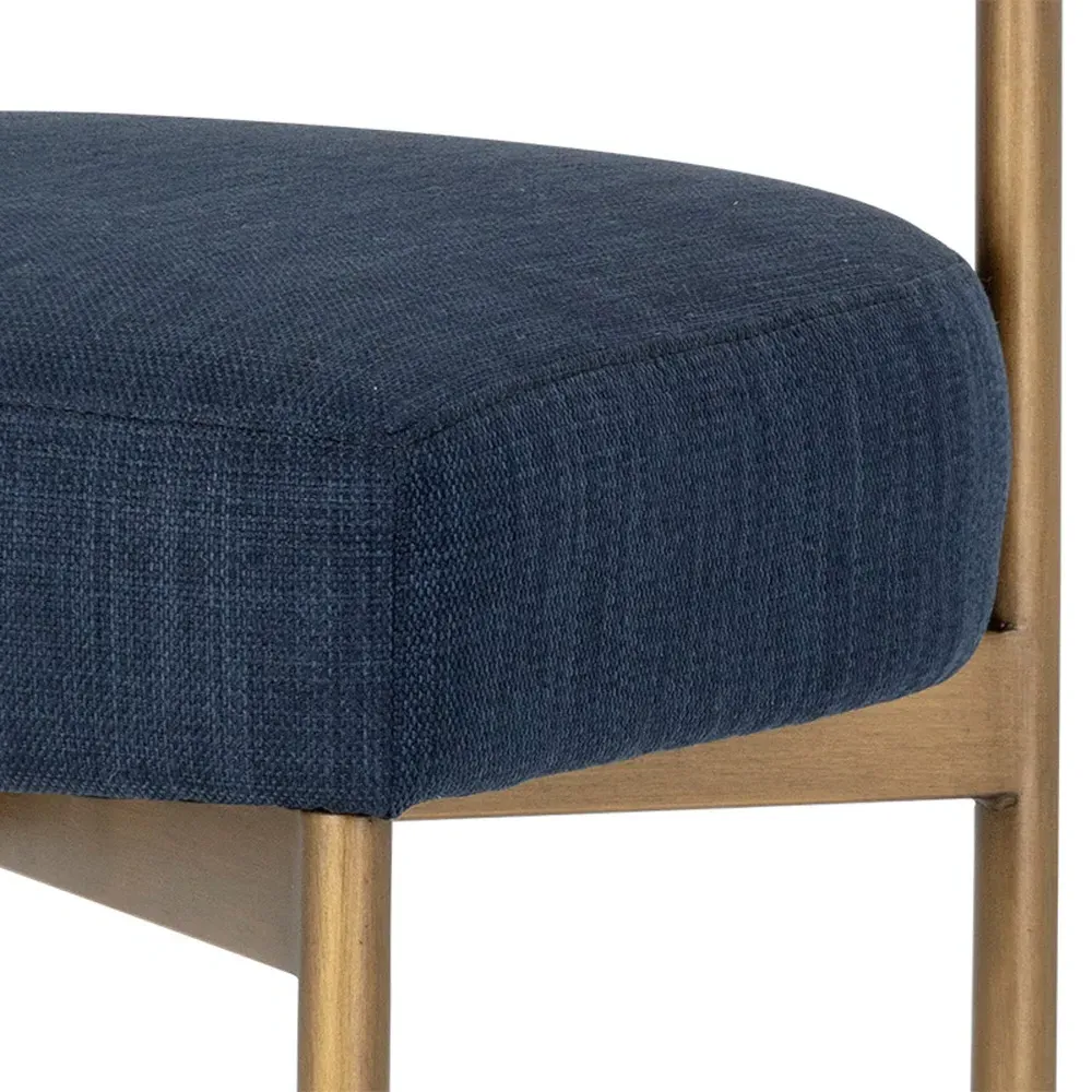 Garrison Counter Stool - Navy Blue, Steel