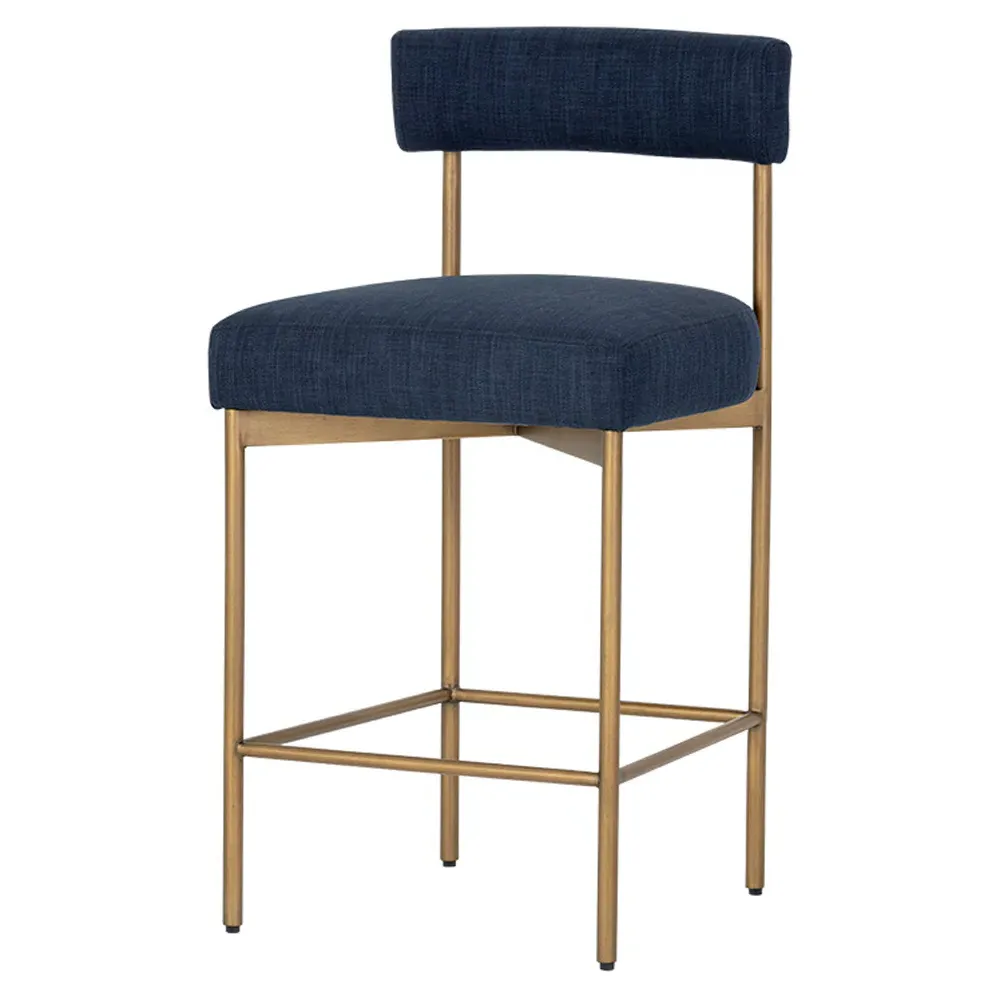 Garrison Counter Stool - Navy Blue, Steel image