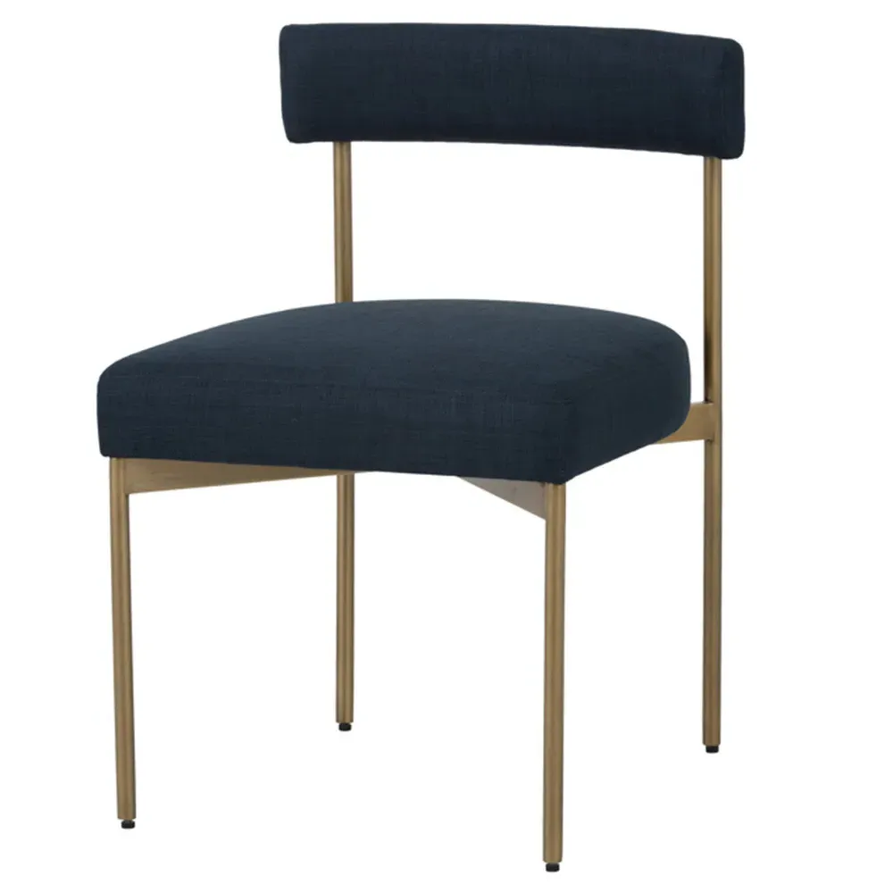 Garrison Dining Side Chair Set of 2 - Navy Blue, Steel image