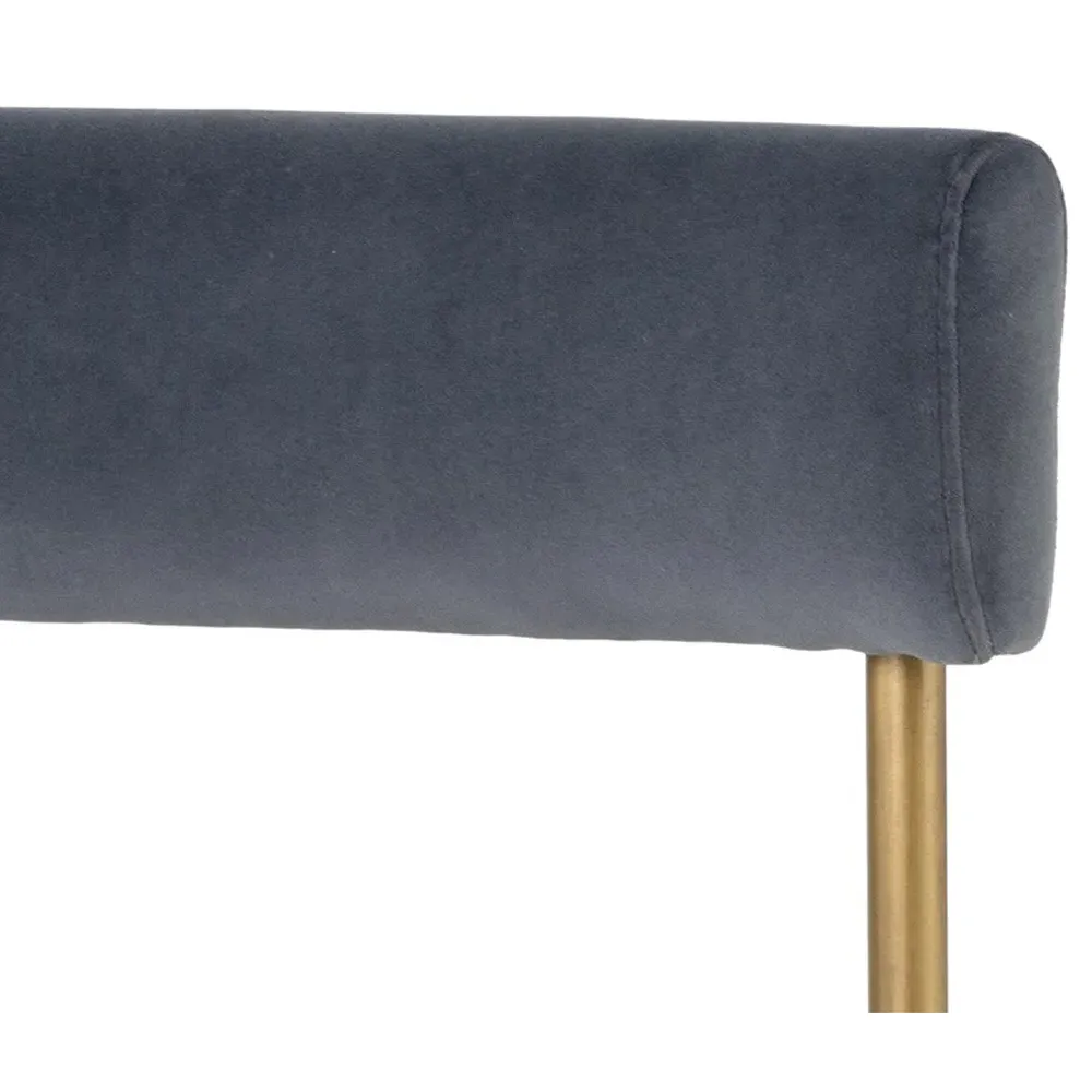 Garrison Dining Side Chair Set of 2 - Slate Grey, Velvet