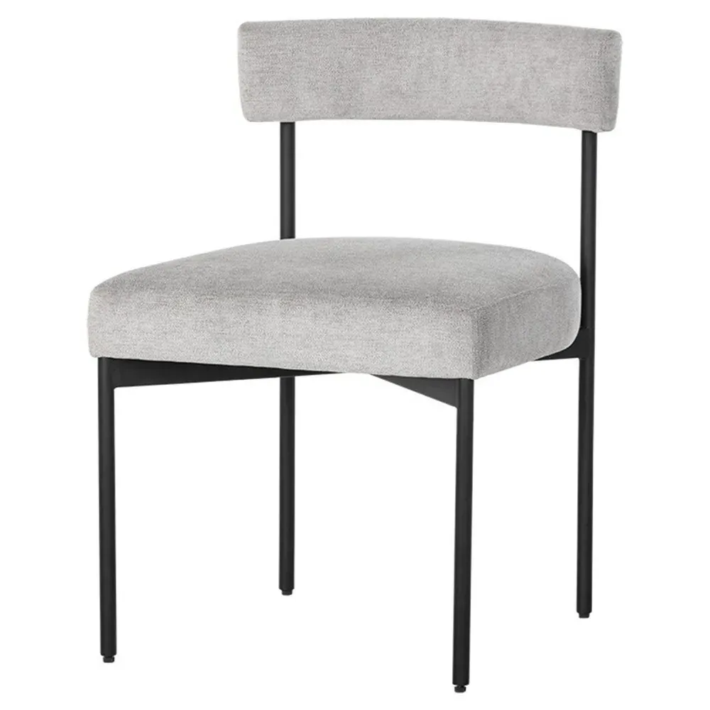 Garrison Dining Side Chair Set of 2 - Stone Grey, Steel