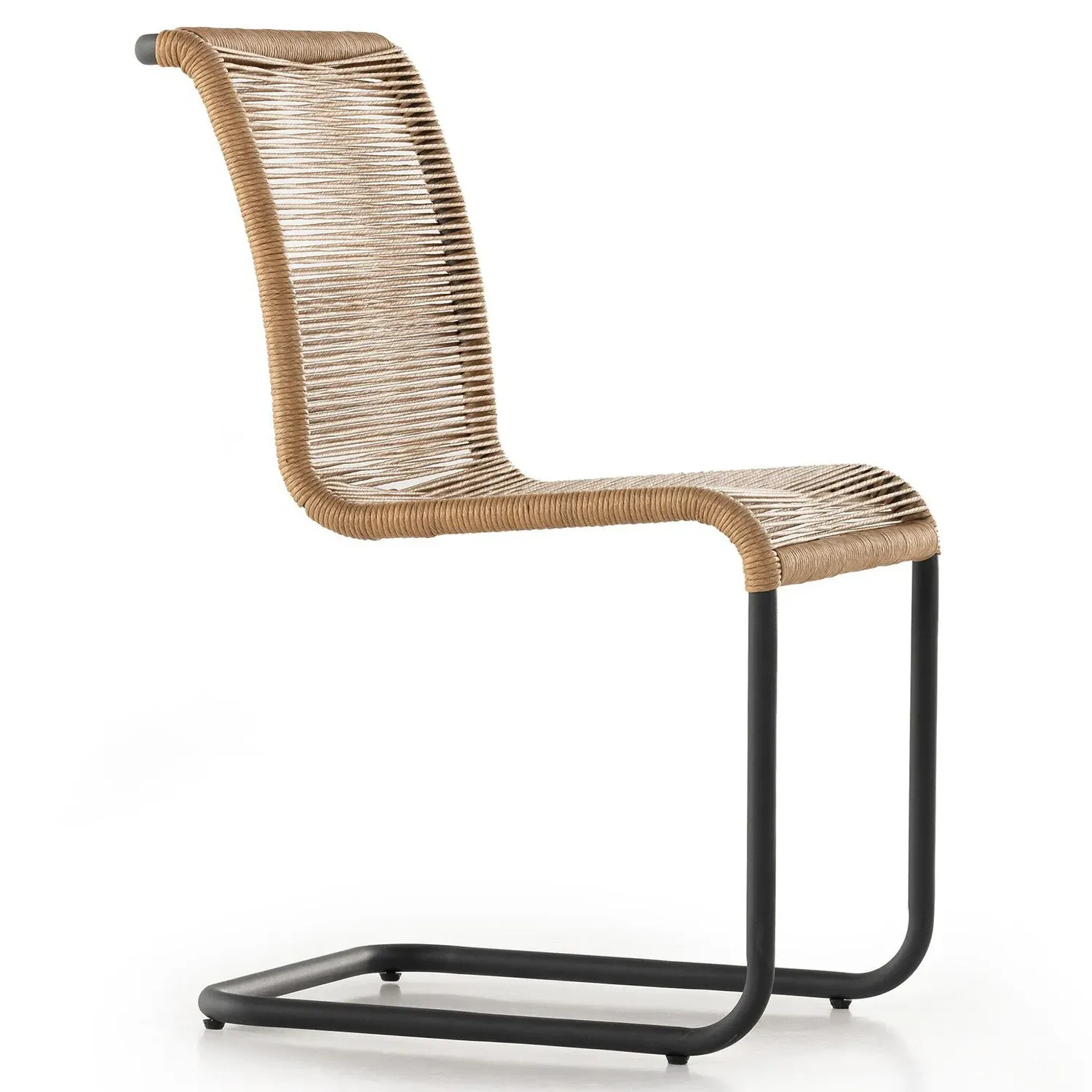 Gavin Outdoor Dining Side Chair - Brown, Woven Polyethylene