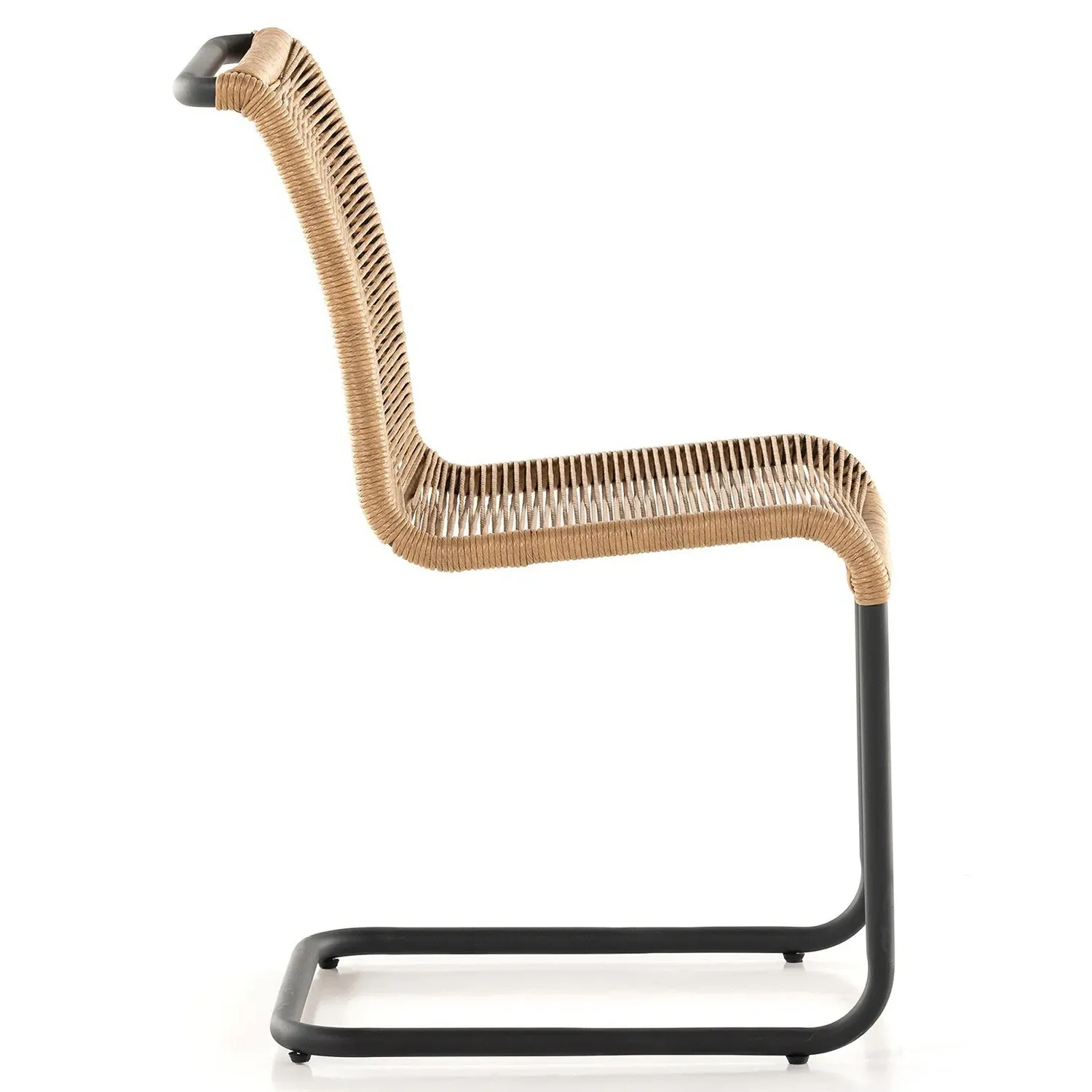 Gavin Outdoor Dining Side Chair - Brown, Woven Polyethylene