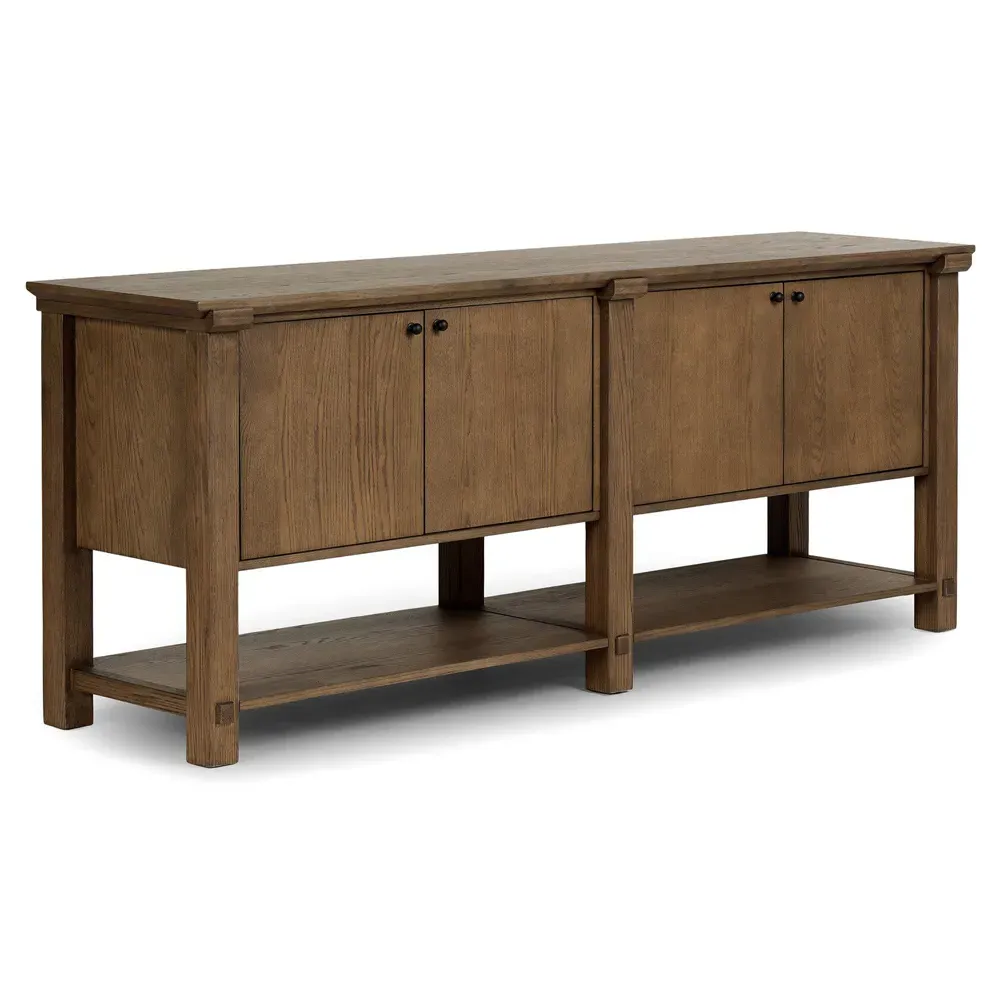 Gavin Rectangular Sideboard - Brown, Oak