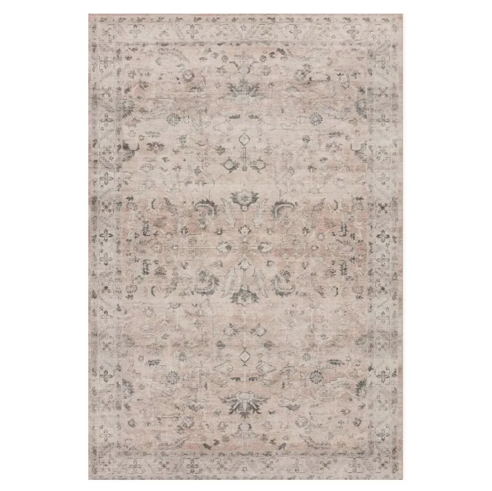 Gavriel Floral Patterned Rug - Blush Pink, Polyester