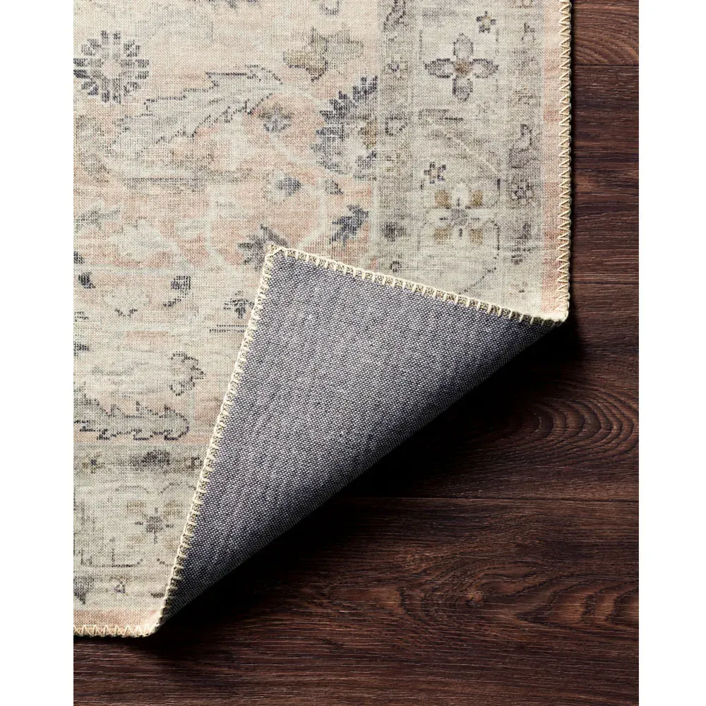 Gavriel Floral Patterned Rug - Blush Pink, Polyester