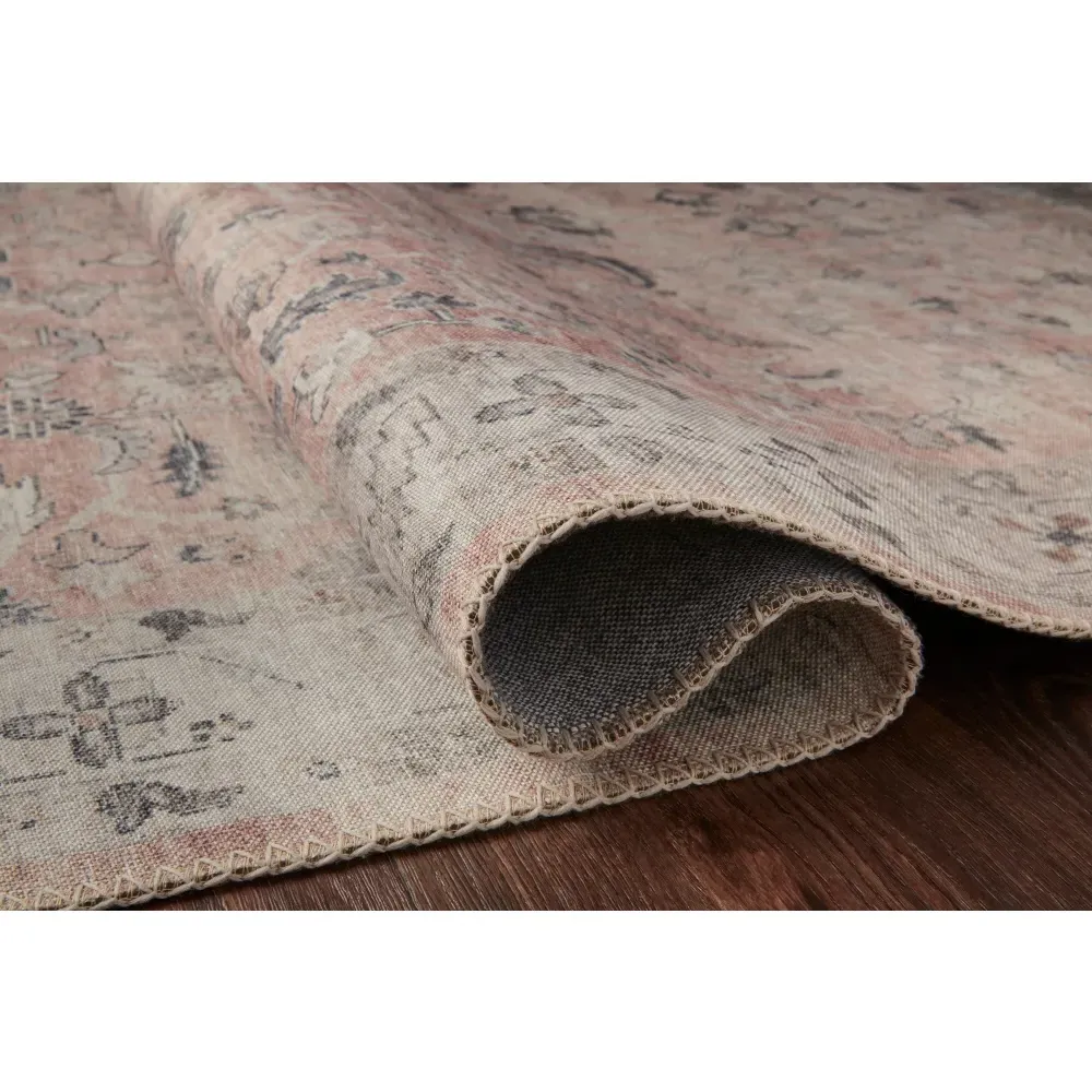 Gavriel Floral Patterned Rug Sample - Blush Pink, Polyester