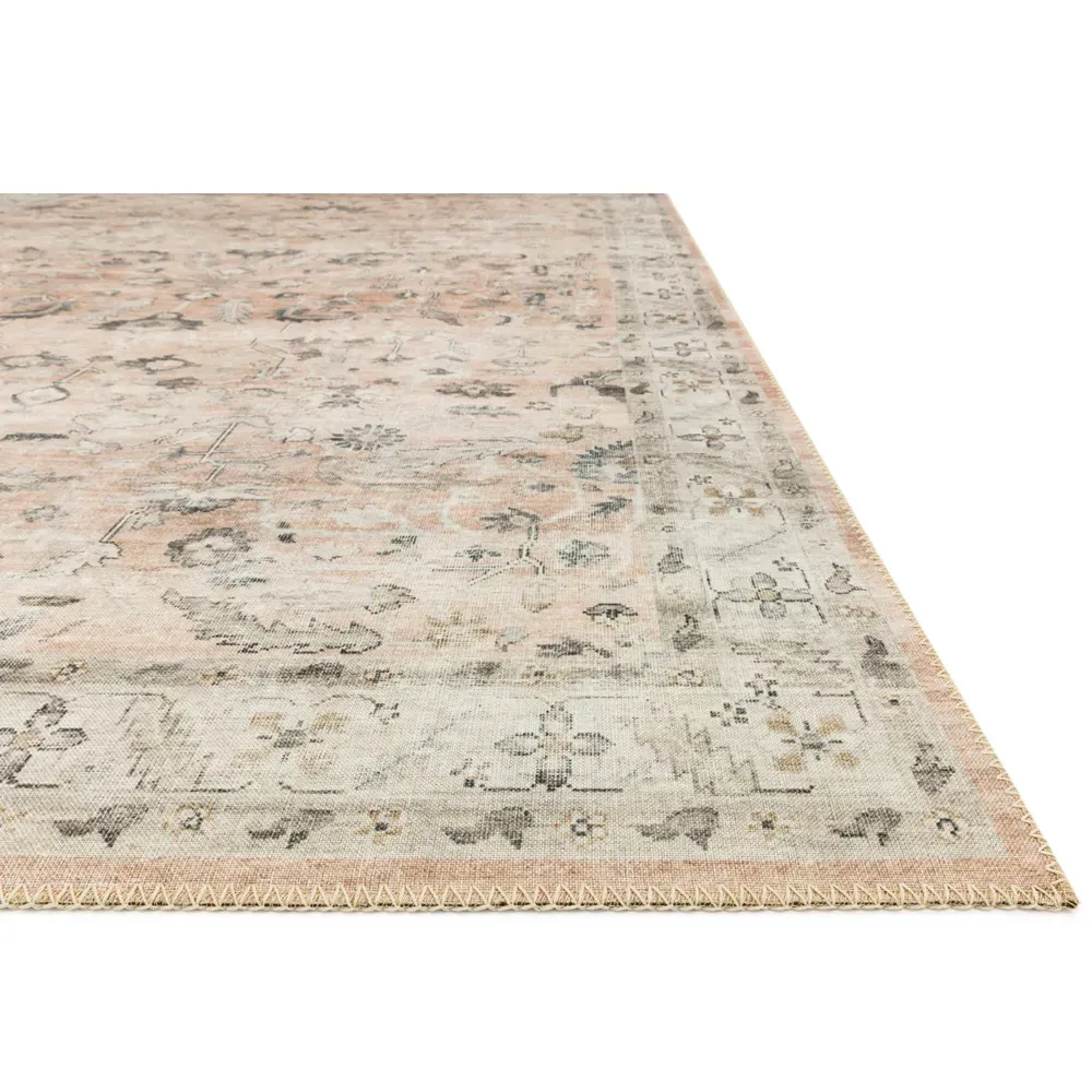 Gavriel Floral Patterned Runner Rug - Blush Pink, Polyester