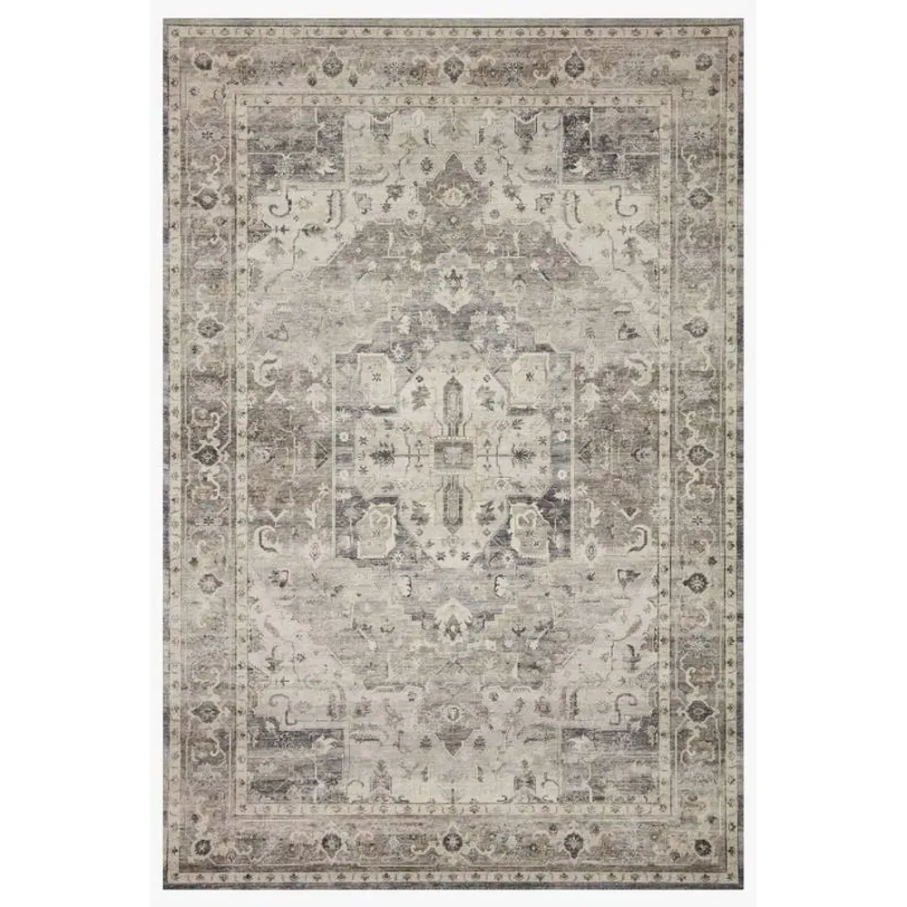 Gavriel Geometric Patterned Rug - Grey, Polyester