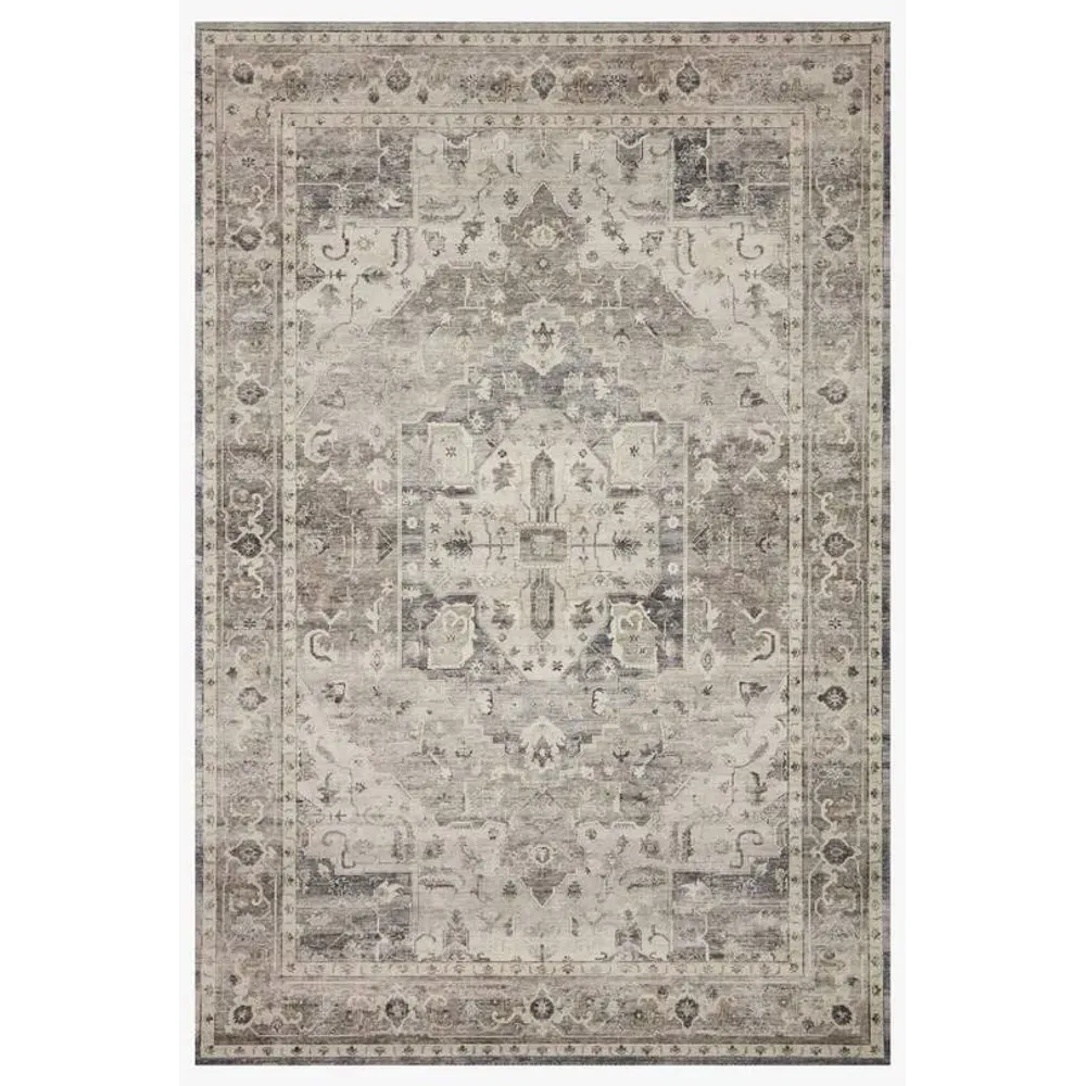 Gavriel Patterned Rug - Grey, Polyester