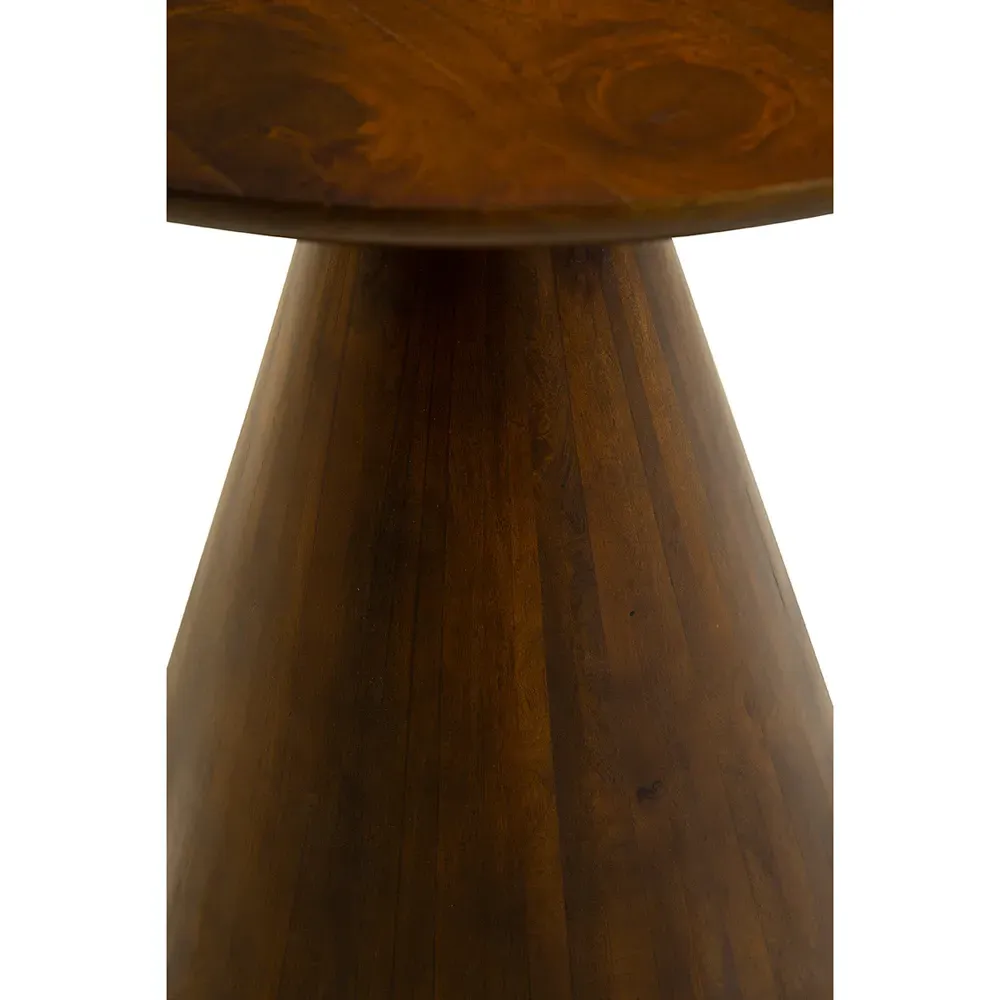 Gefen Round Bistro Table - Dark Brown, Wood