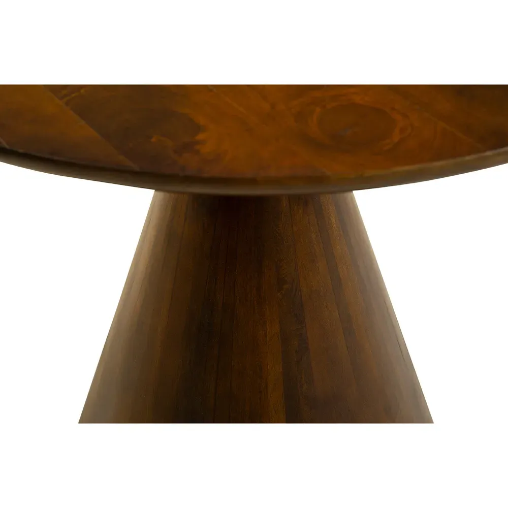 Gefen Round Bistro Table - Dark Brown, Wood