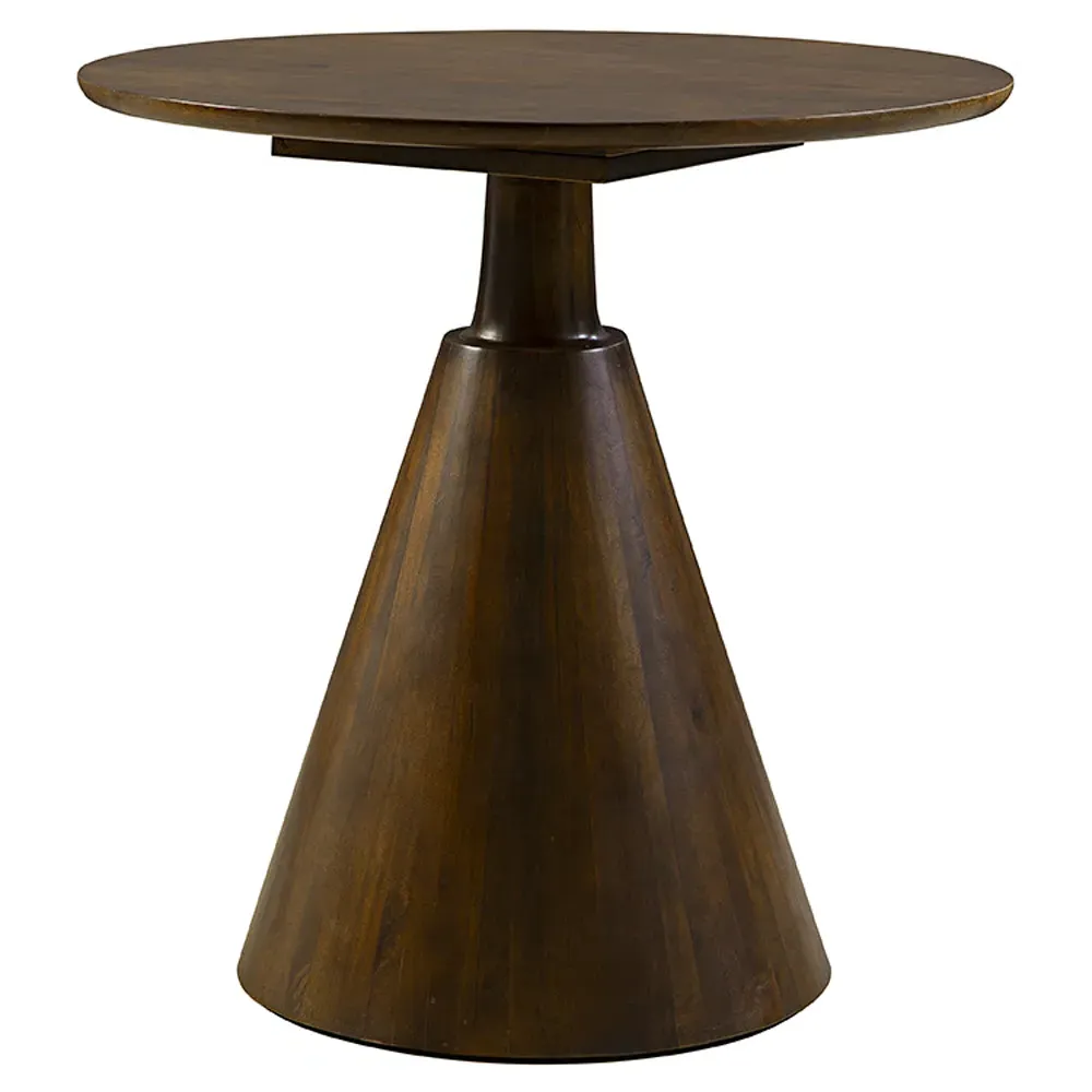 Gefen Round Bistro Table - Dark Brown, Wood