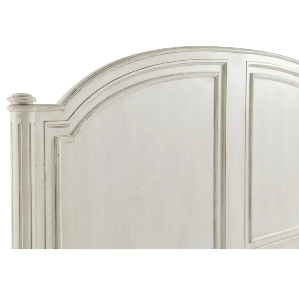 Gemma California King Poster Bed - Distressed White, Maple