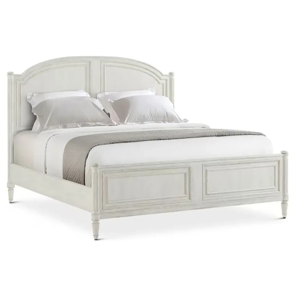 Gemma King Size Four Poster Bed - White, Maple Wood