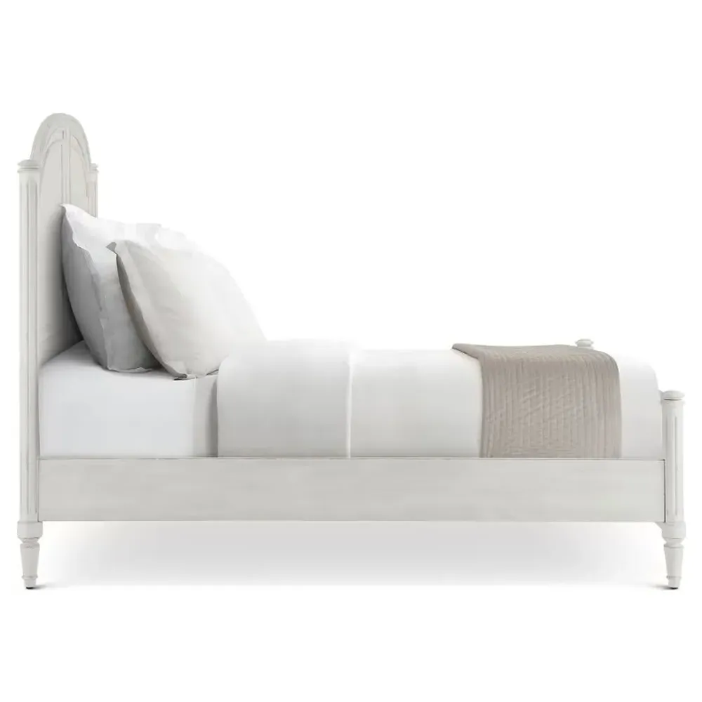 Gemma King Size Four Poster Bed - White, Maple Wood