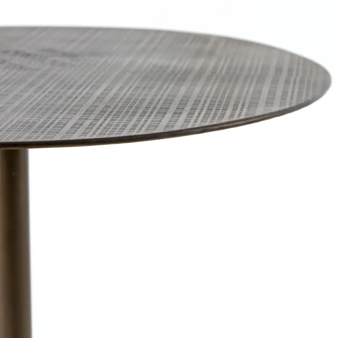 Gene Round Bar Table - Aged Brass, Iron