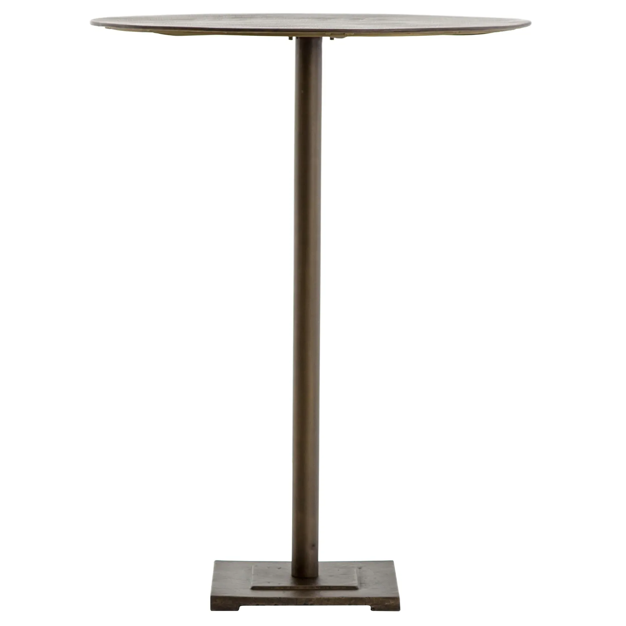Gene Round Bar Table - Aged Brass, Iron