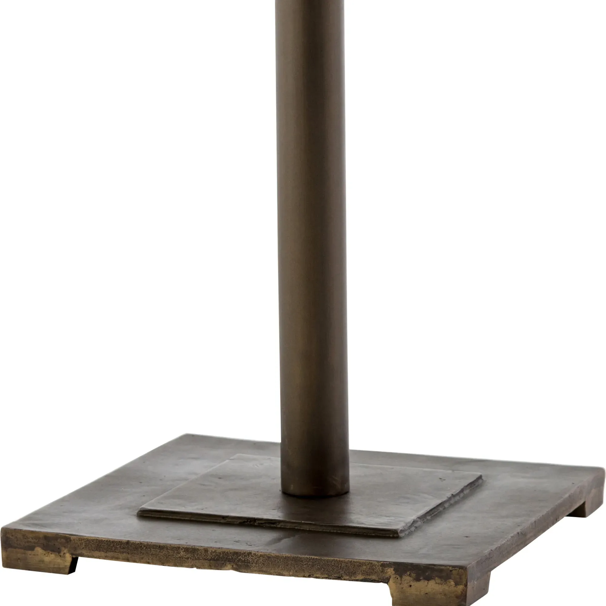 Gene Round Counter Table - Aged Brass, Iron