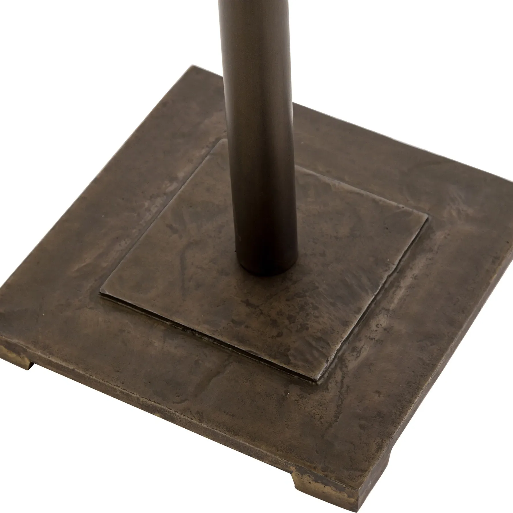 Gene Round Counter Table - Aged Brass, Iron