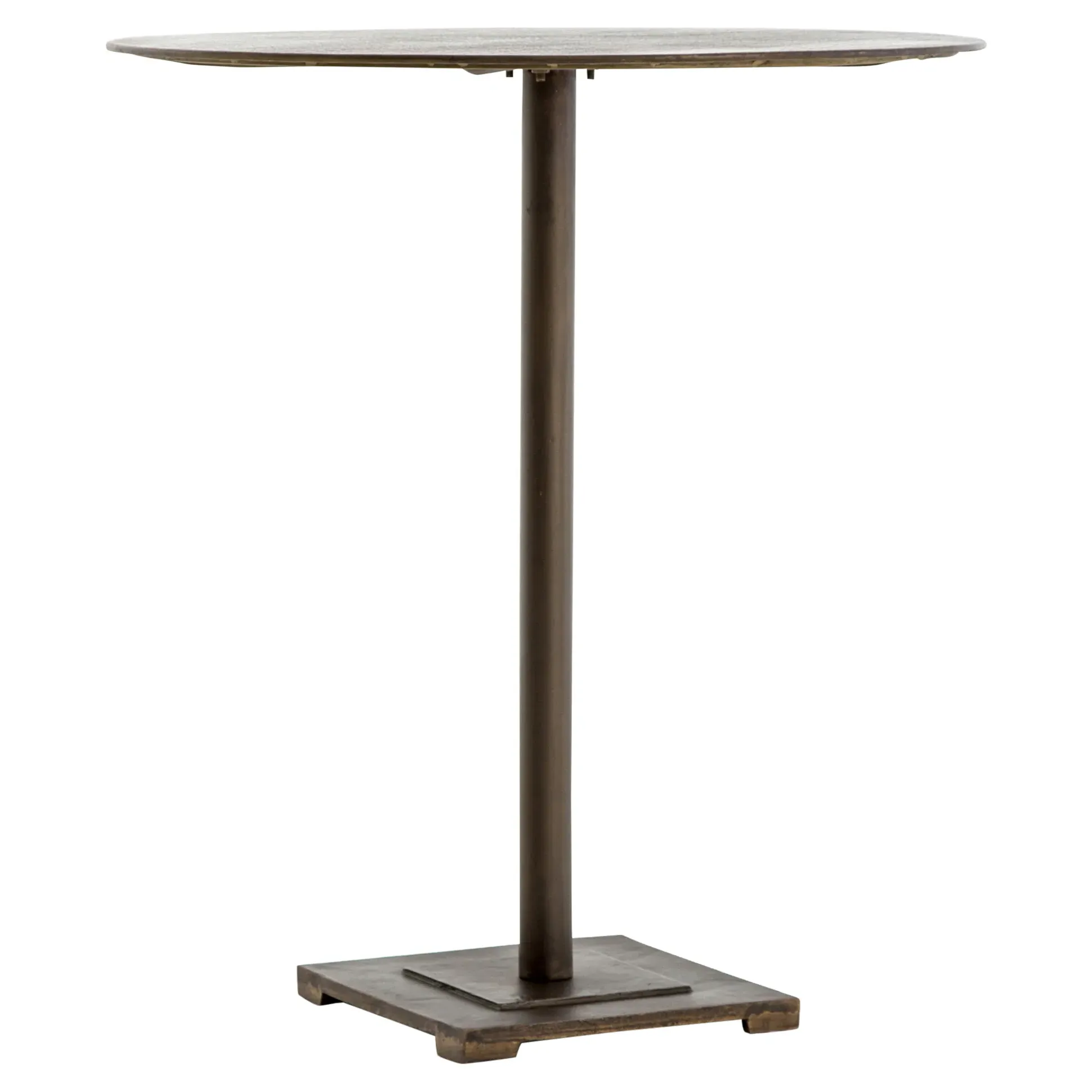 Gene Round Counter Table - Aged Brass, Iron image