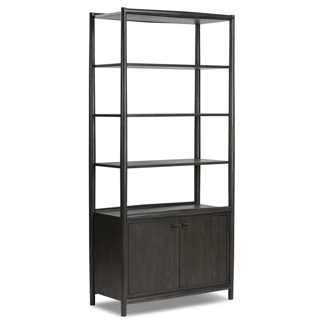 Genesis Bookcase - Smoked Black, Oak