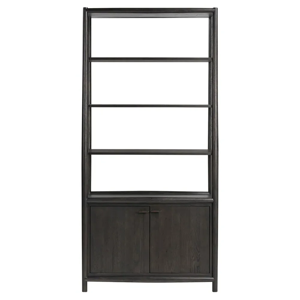 Genesis Bookcase - Smoked Black, Oak