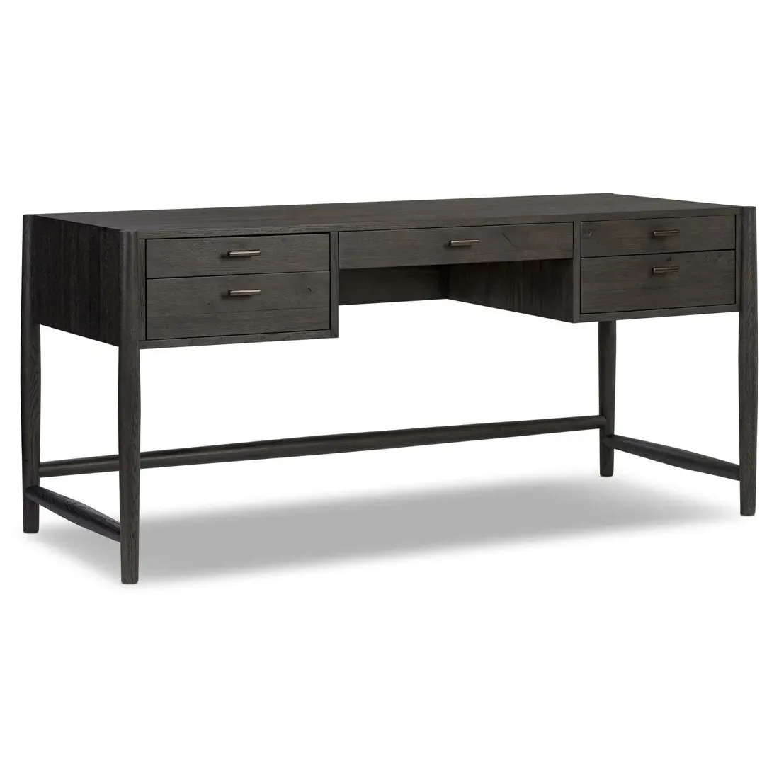 Genesis Executive Desk - Smoked Black, Oak
