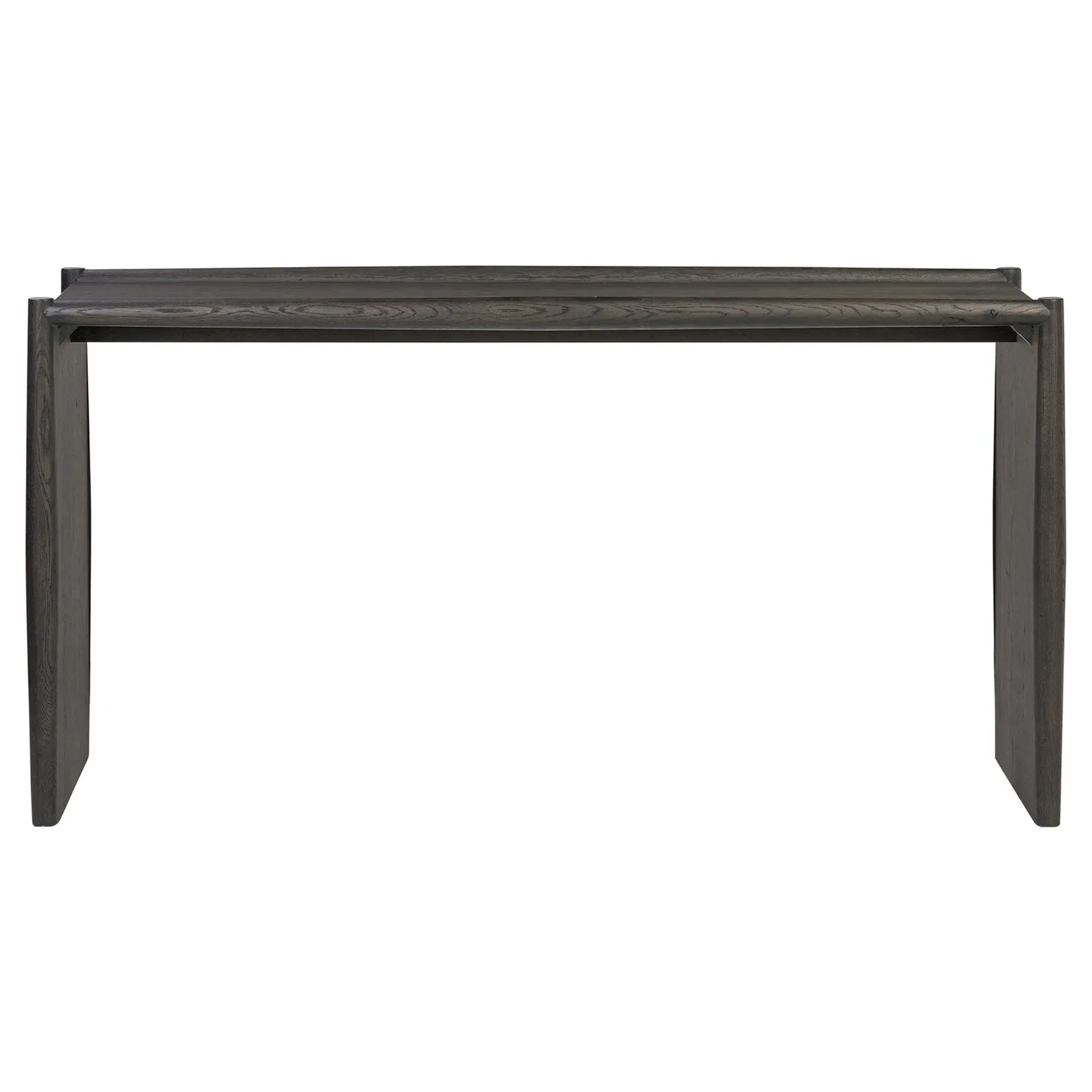 Genesis Rectangular Console Table - Smoked Black, Oak