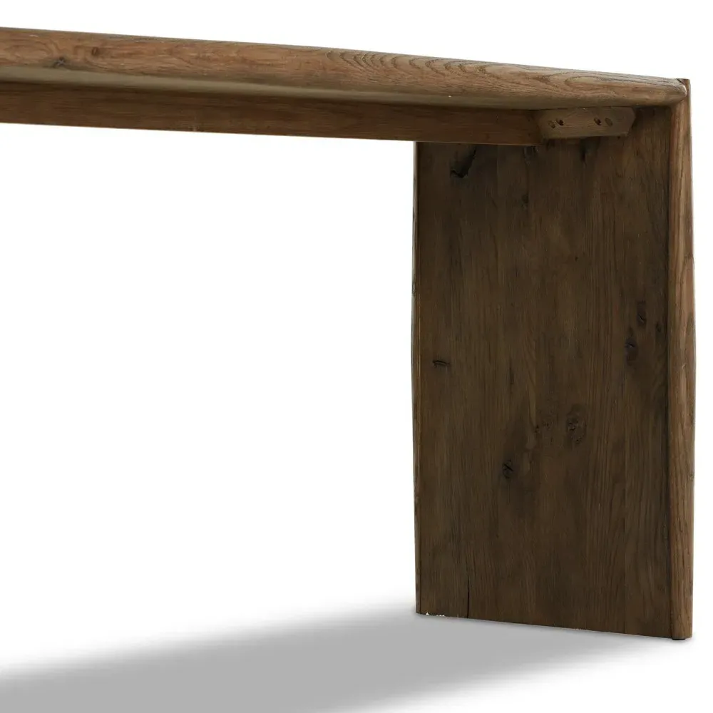 Genesis Rectangular Console Table - Weathered Brown, Oak