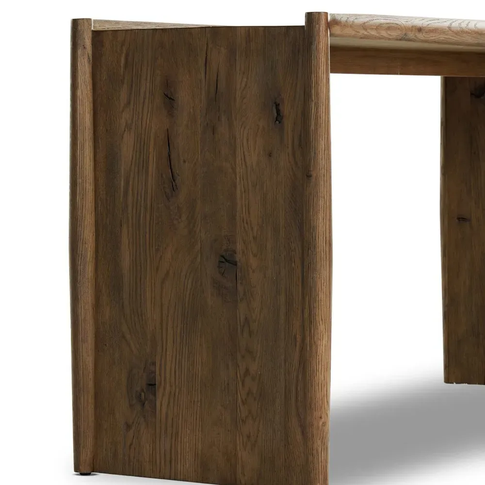 Genesis Rectangular Console Table - Weathered Brown, Oak