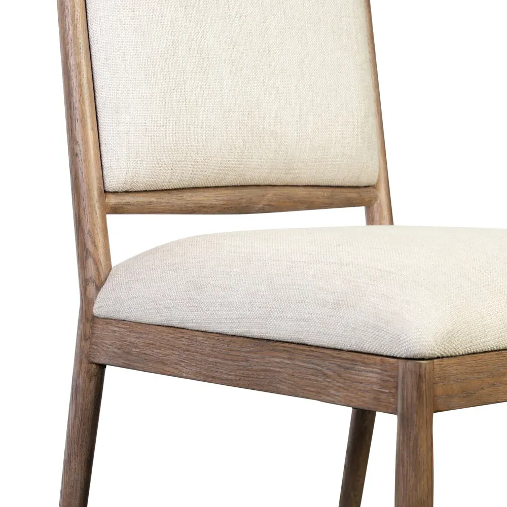 Genesis Upholstered Dining Side Chair - Beige, Oak
