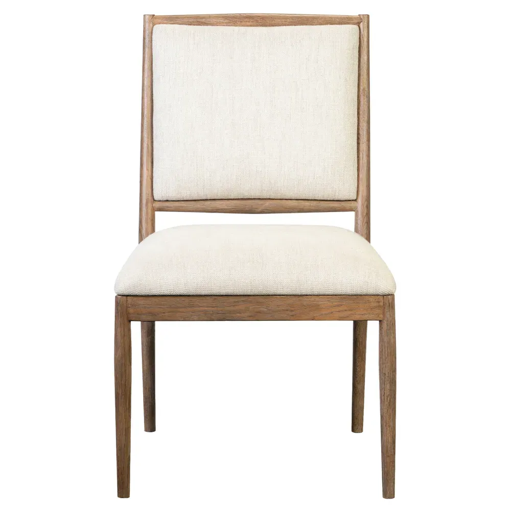 Genesis Upholstered Dining Side Chair - Beige, Oak image