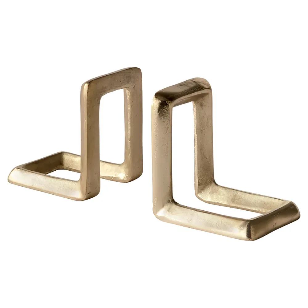 Genevieve Bookends - Gold, Aluminum image