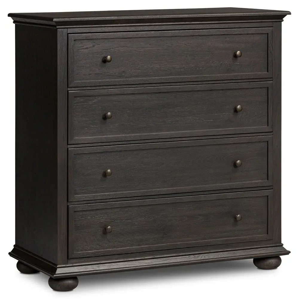 Geoffrey Tall Dresser - Smoked Black, Oak