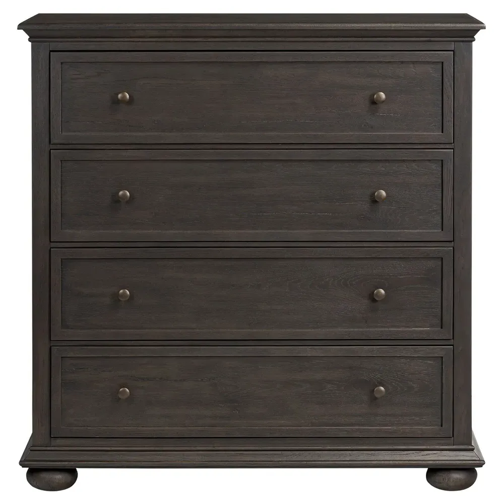Geoffrey Tall Dresser - Smoked Black, Oak