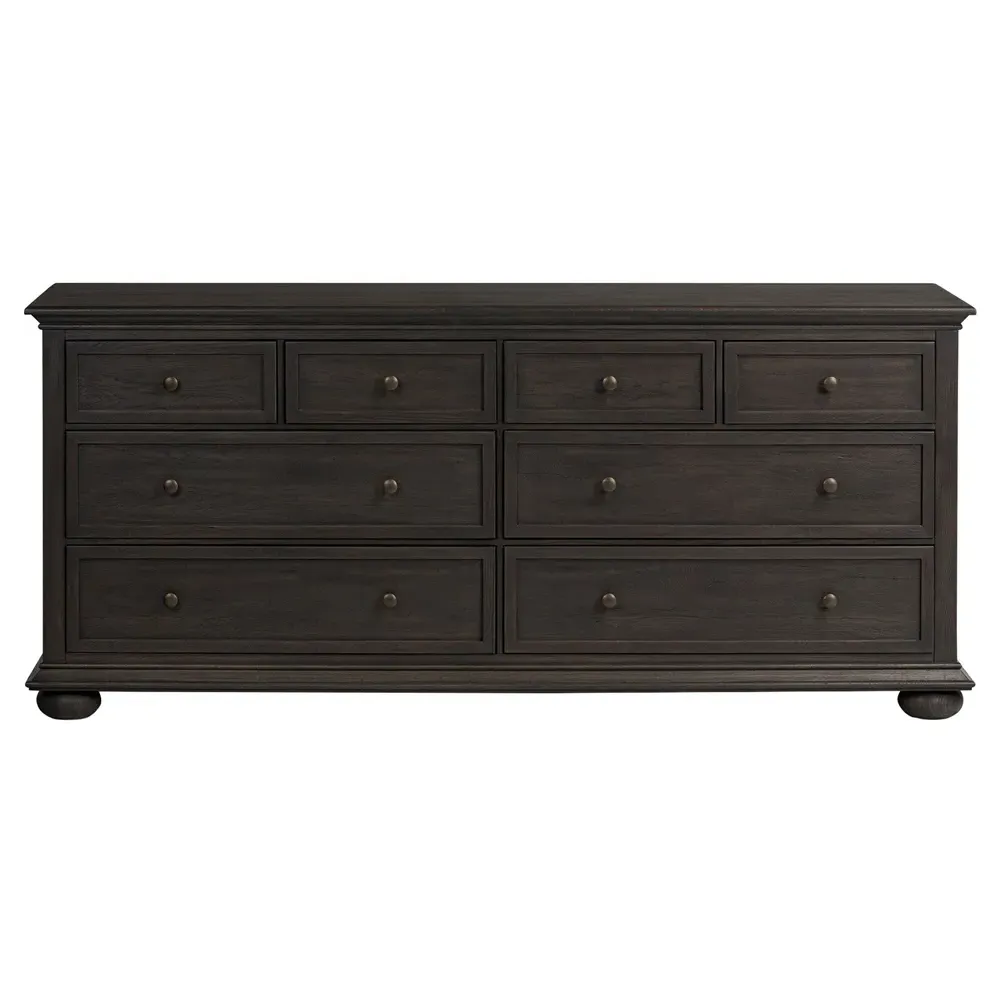 Geoffrey Wide Dresser - Smoked Black, Oak