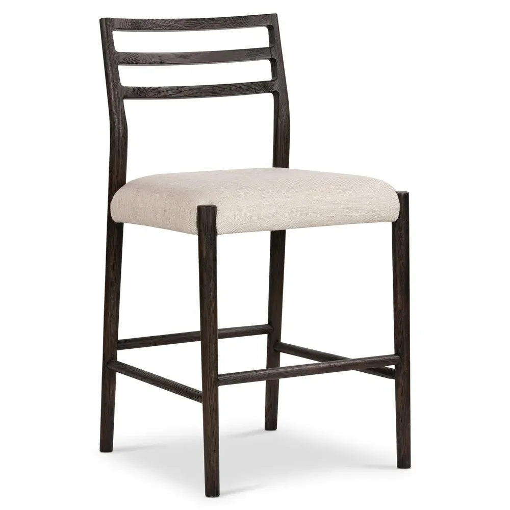 George Counter Stool - Beige, Oak