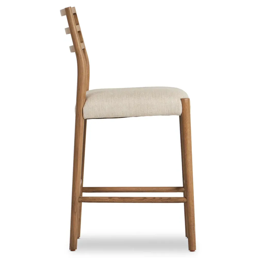 George Counter Stool - Beige, Oak