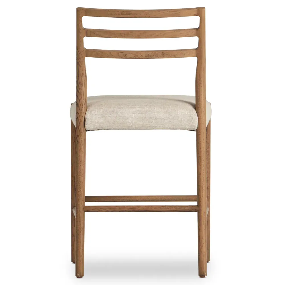 George Counter Stool - Beige, Oak
