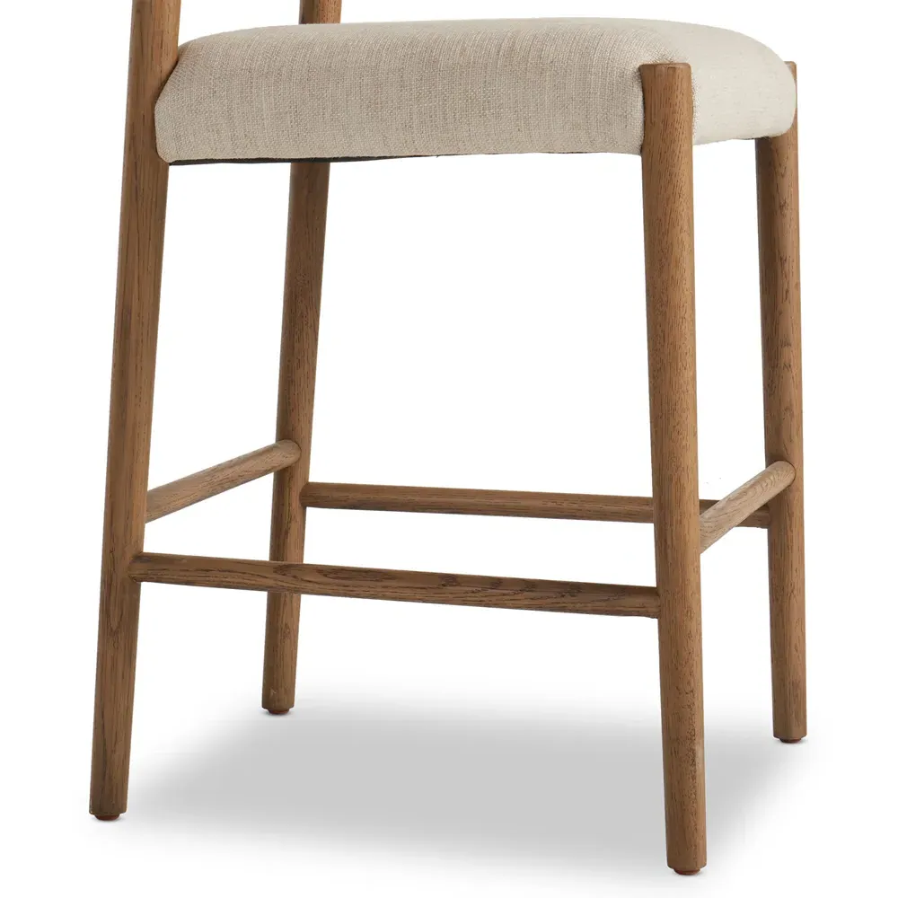 George Counter Stool - Beige, Oak